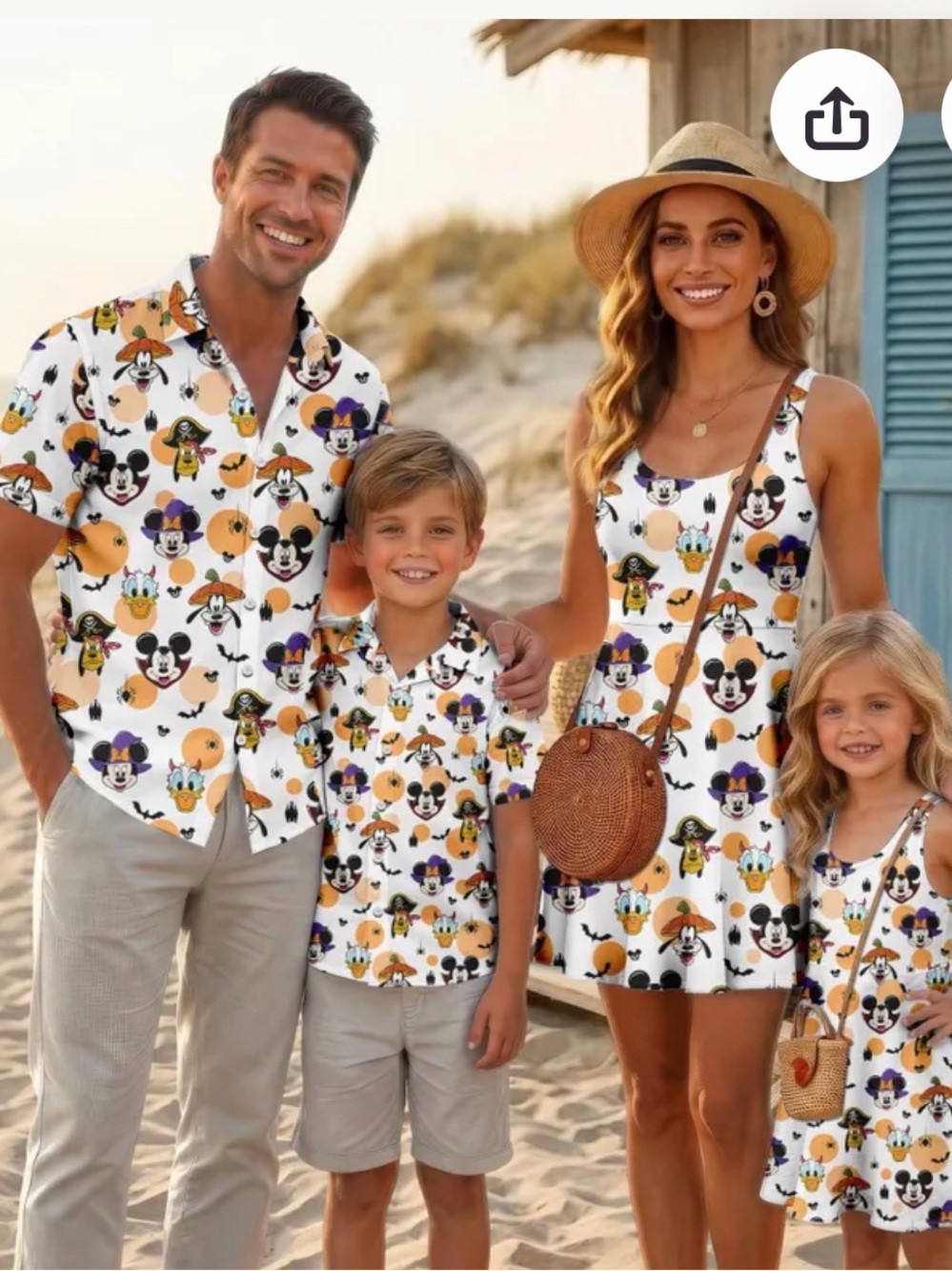 Disney White Orange Purple Mickey & Friends Halloween Kids Dress